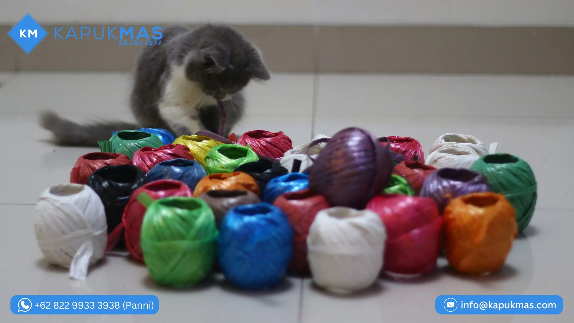 tali rafia warna warni merk KAPUKMAS